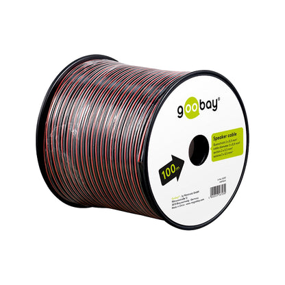 Goobay Speaker Cable 2x0.75mm² 100M - Red/Black