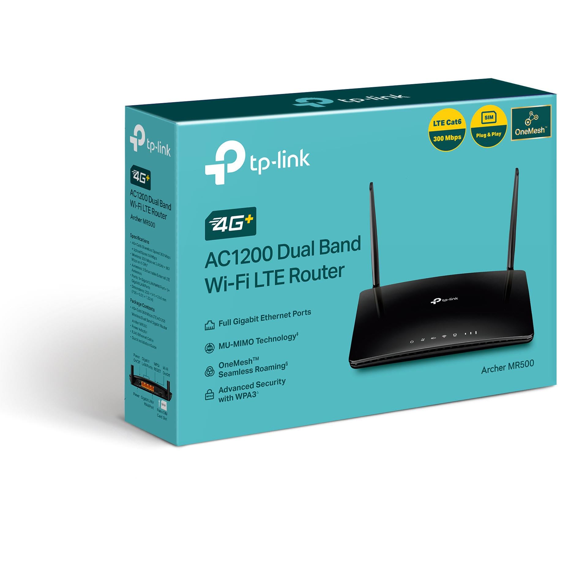 TP-Link Archer MR500  Wireless 4G+ Cat6 AC1200 Dual Band Gigabit Router