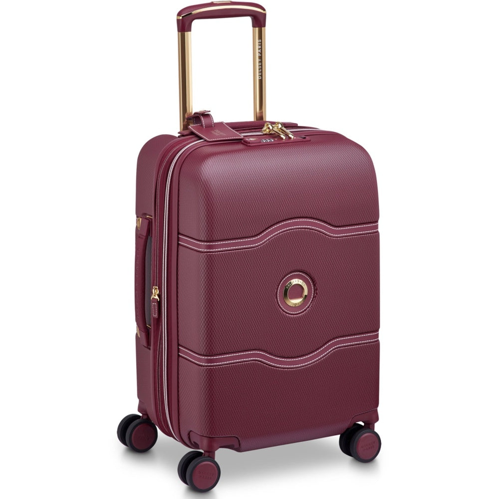 Delsey Chatelet Air 2.0 Carry On 4 Wheel Suitcase with TSA Lock Burgundy 55 cm