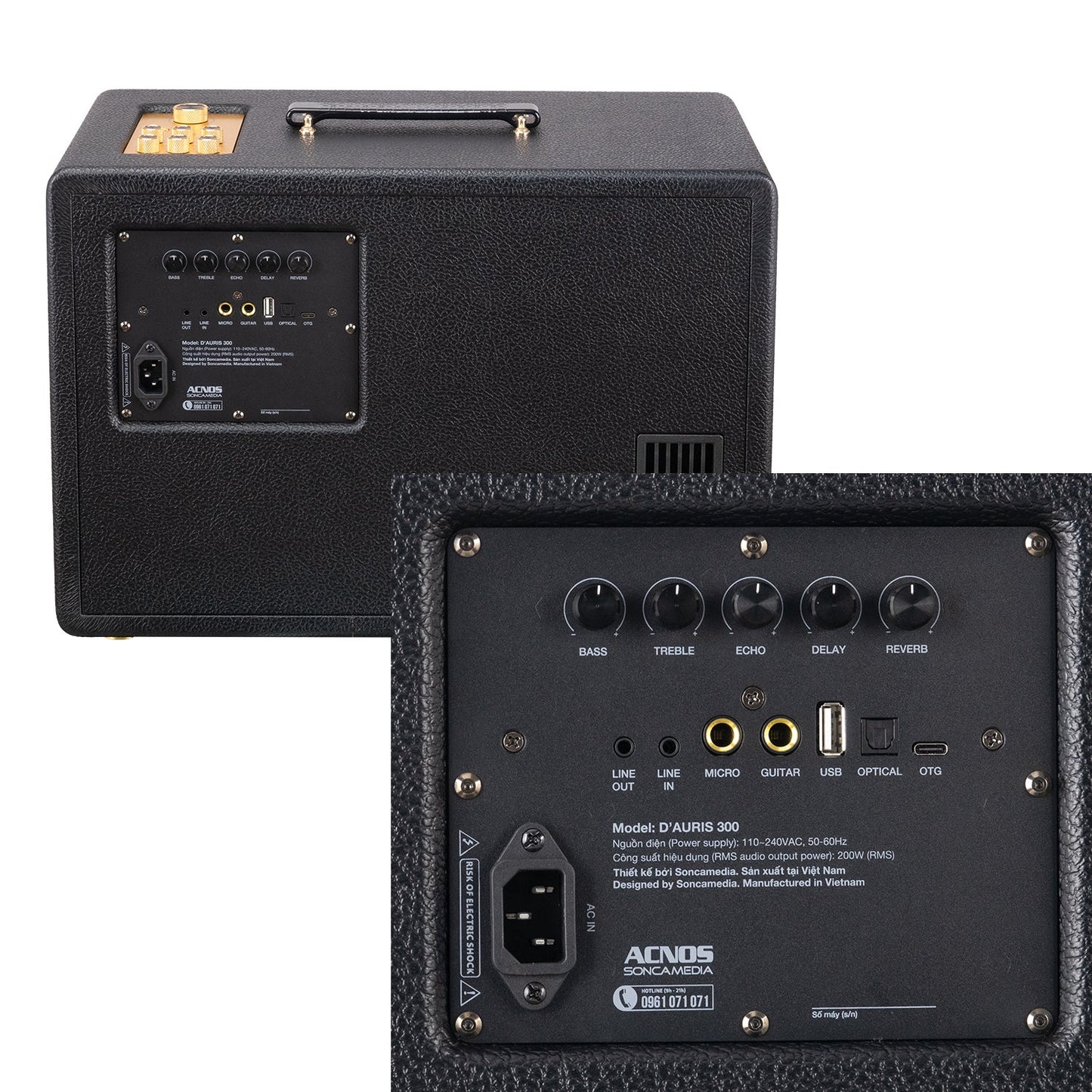 Soncamedia D’Auris 300 Karaoke System | 200W RMS | Wireless Microphones