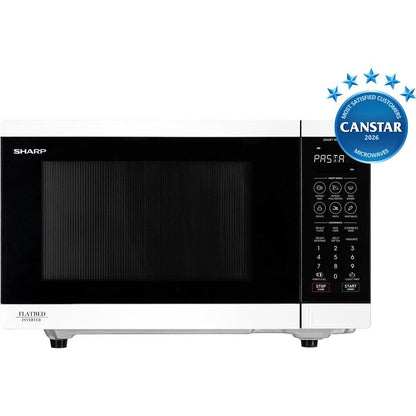 Sharp SM327FHW 32L 1200W Flatbed Microwave (White)