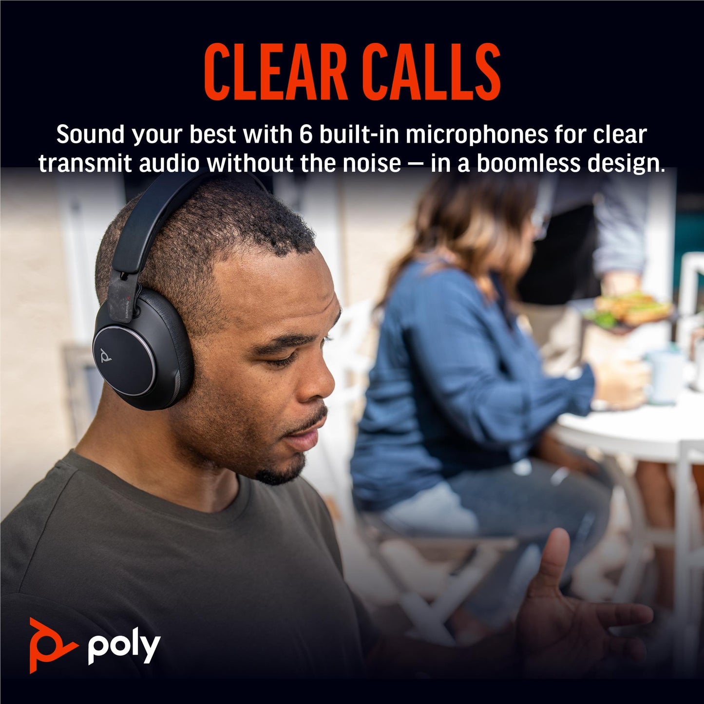 HP Poly Voyager Surround 80 UC Wireless Over-Ear Headphones