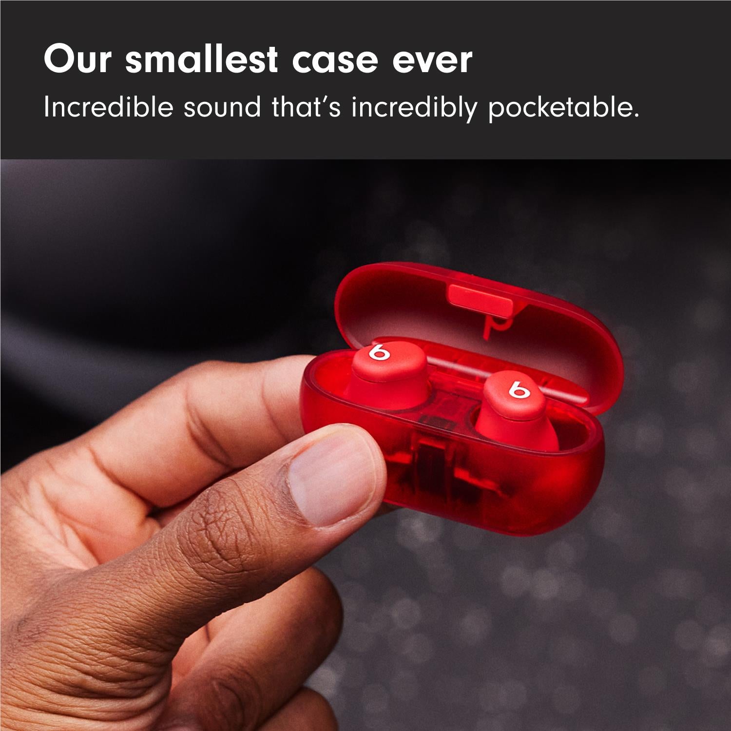 Beats Solo Buds True Wireless Earbuds (Transparent Red)