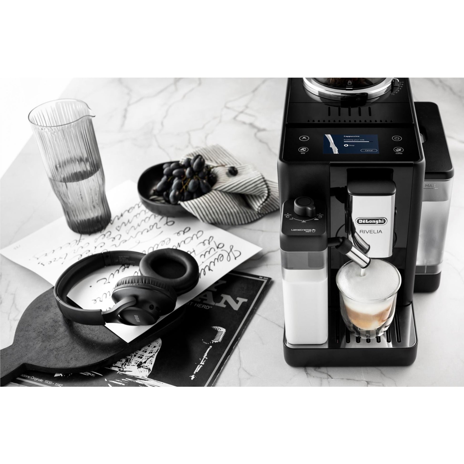 De'Longhi Rivelia Fully Automatic Coffee Machine (Onyx Black)