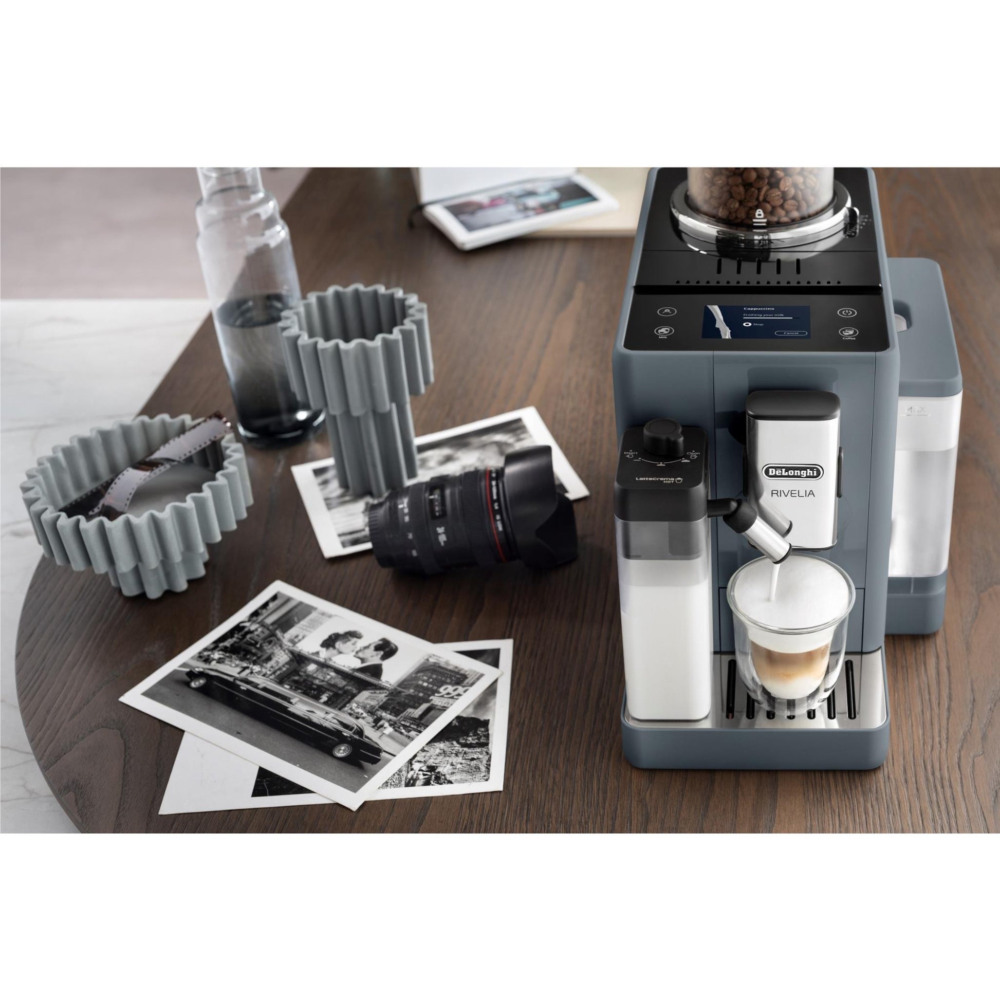 De'Longhi Rivelia Fully Automatic Coffee Machine (Pebble Grey)