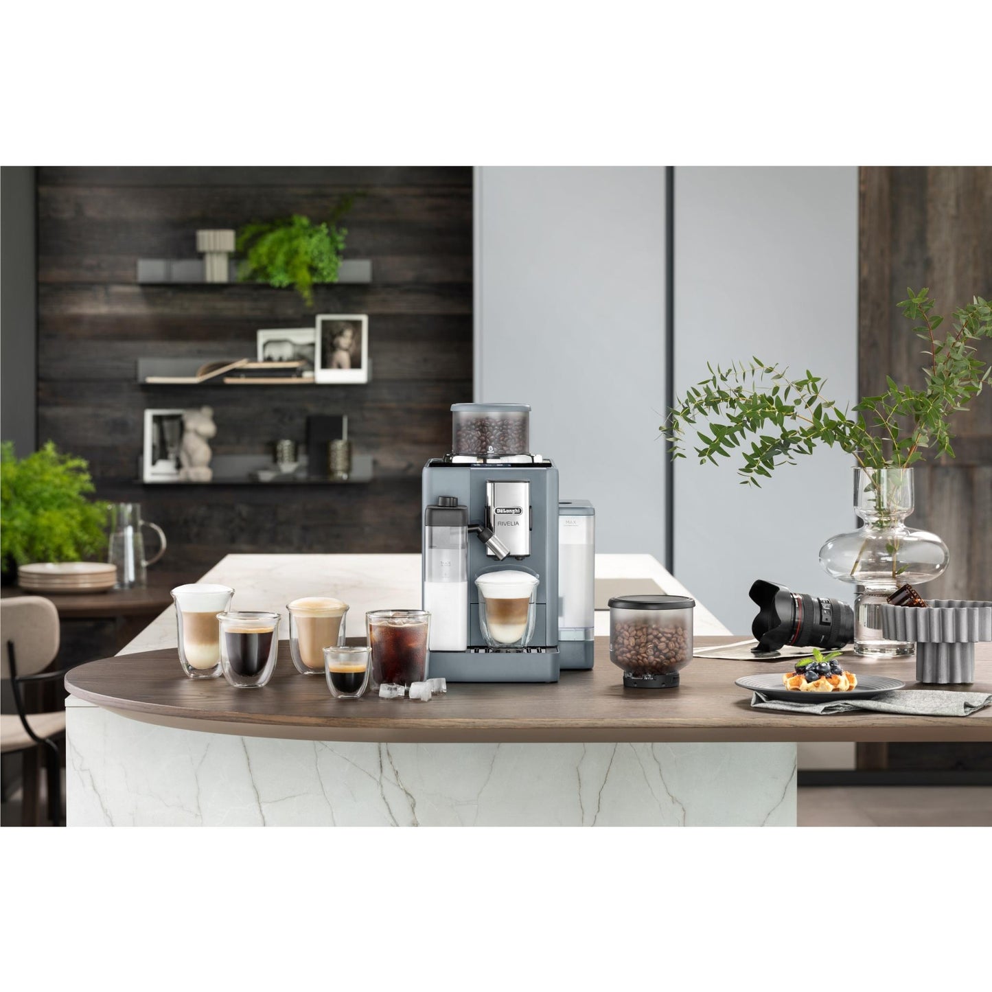 De'Longhi Rivelia Fully Automatic Coffee Machine (Pebble Grey)