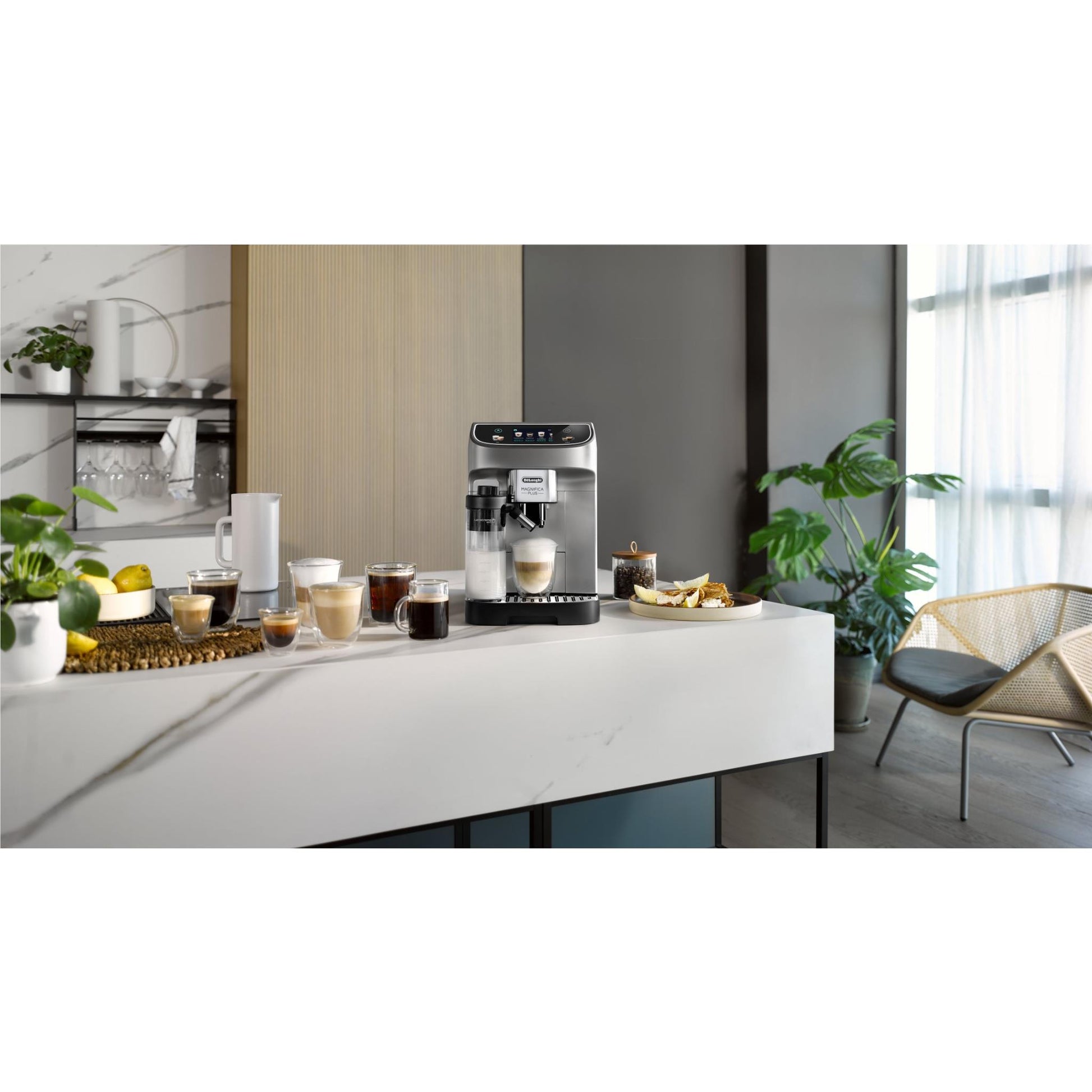 De'Longhi ECAM320.70.SB Magnifica Plus Automatic Coffee Machine (Silver Black)