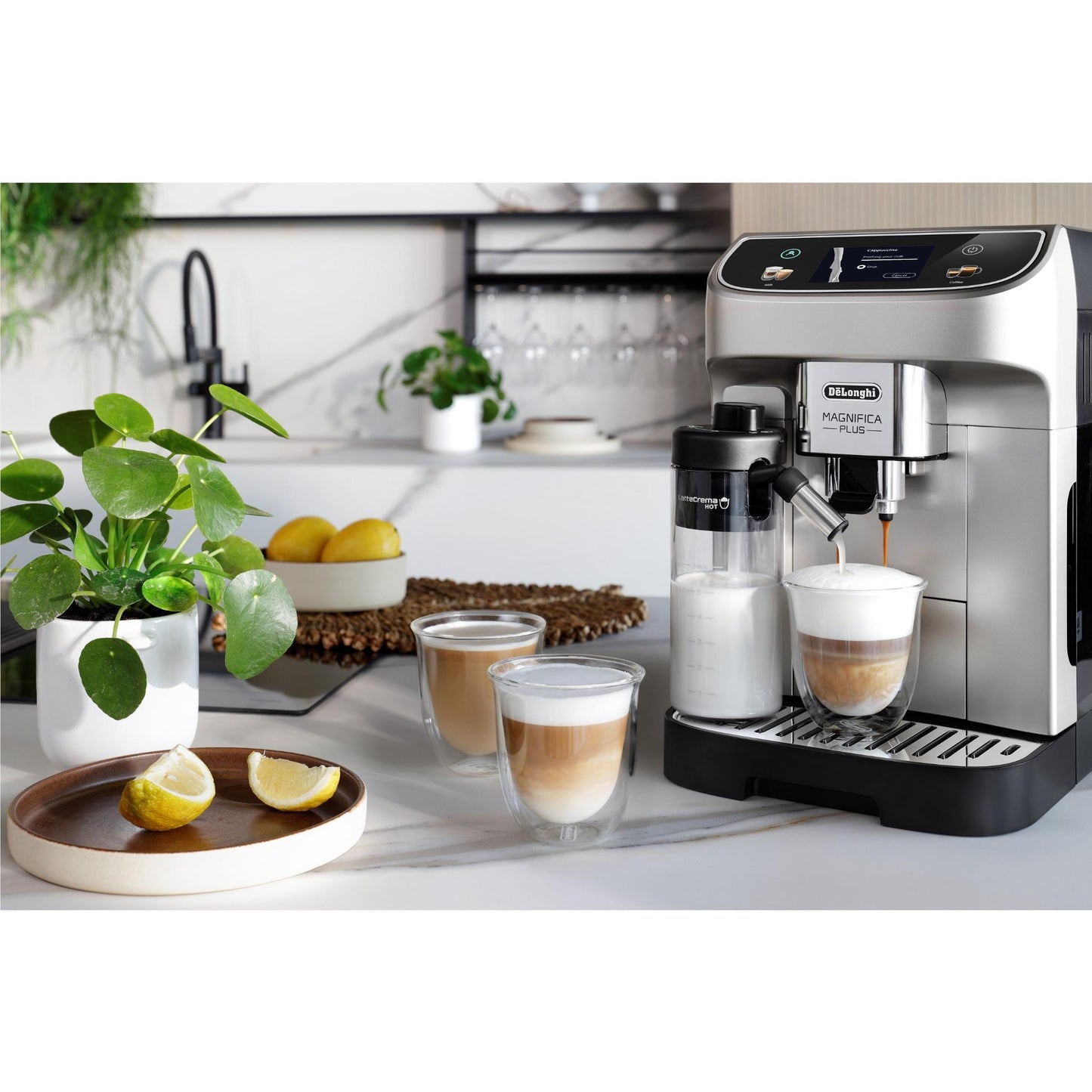De'Longhi ECAM320.70.SB Magnifica Plus Automatic Coffee Machine (Silver Black)