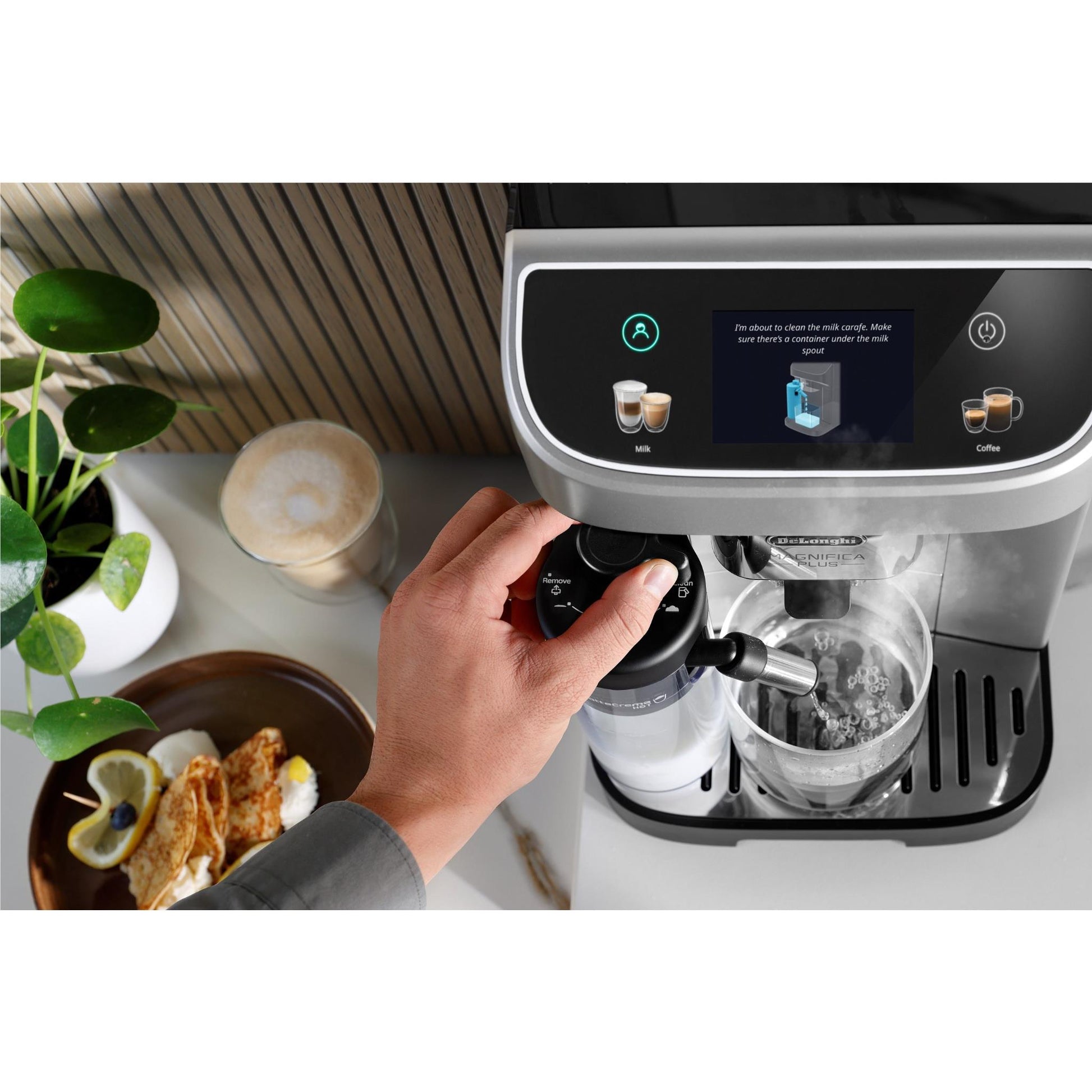 De'Longhi ECAM320.70.SB Magnifica Plus Automatic Coffee Machine (Silver Black)