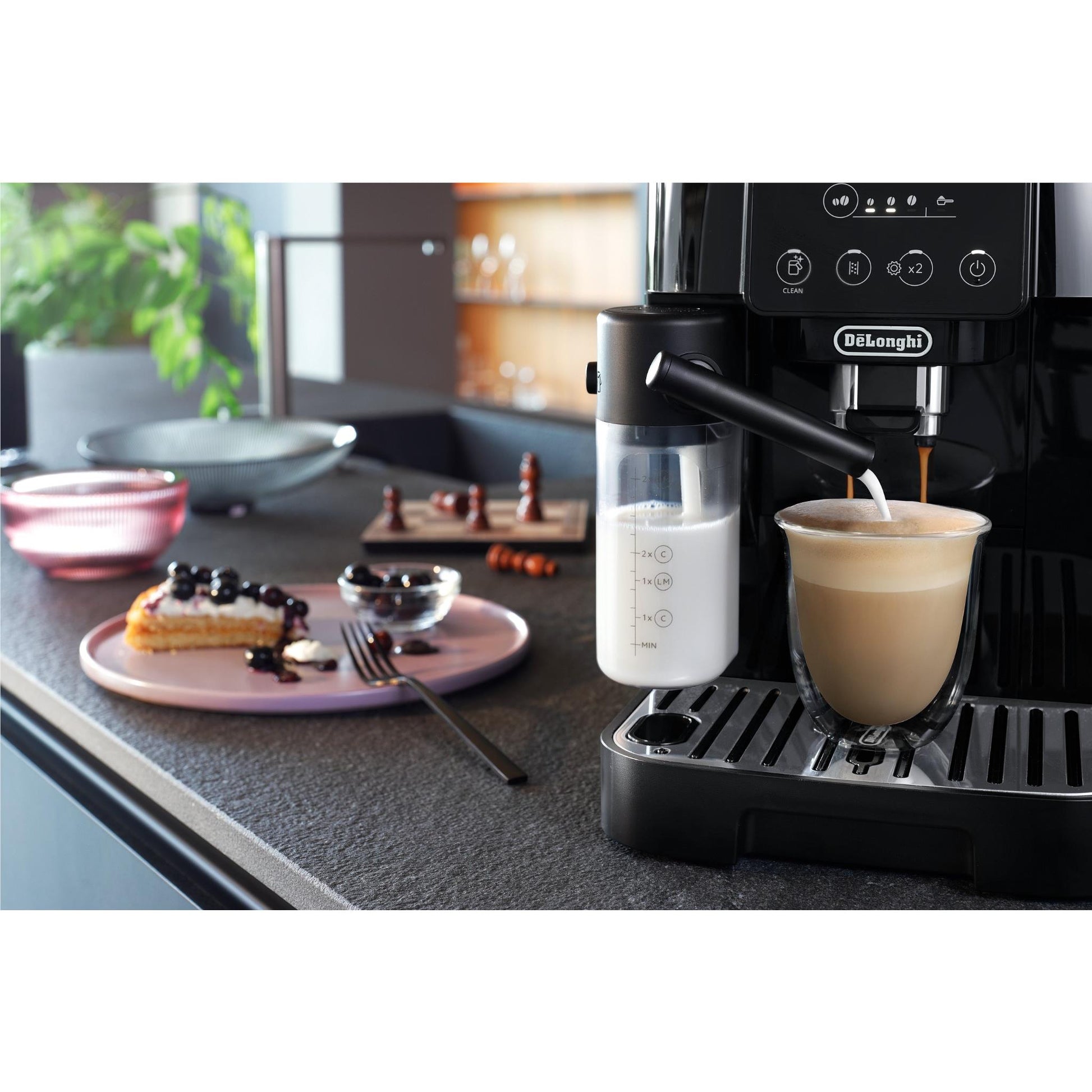 De'Longhi ECAM220.60.B Magnifica Start With Milk Automatic Coffee Machine (Silver Black)