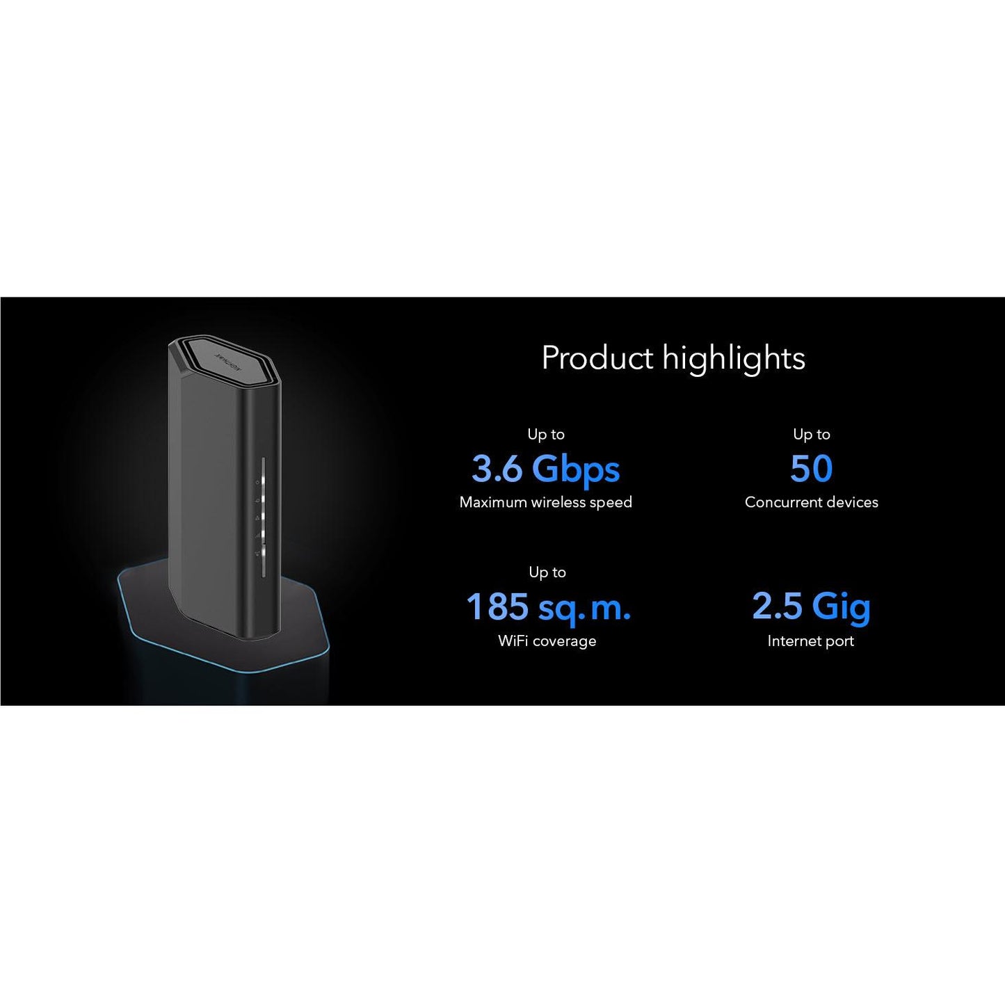 NETGEAR Nighthawk® Wi-Fi 7 BE3600 Dual-Band WiFi 7 Router