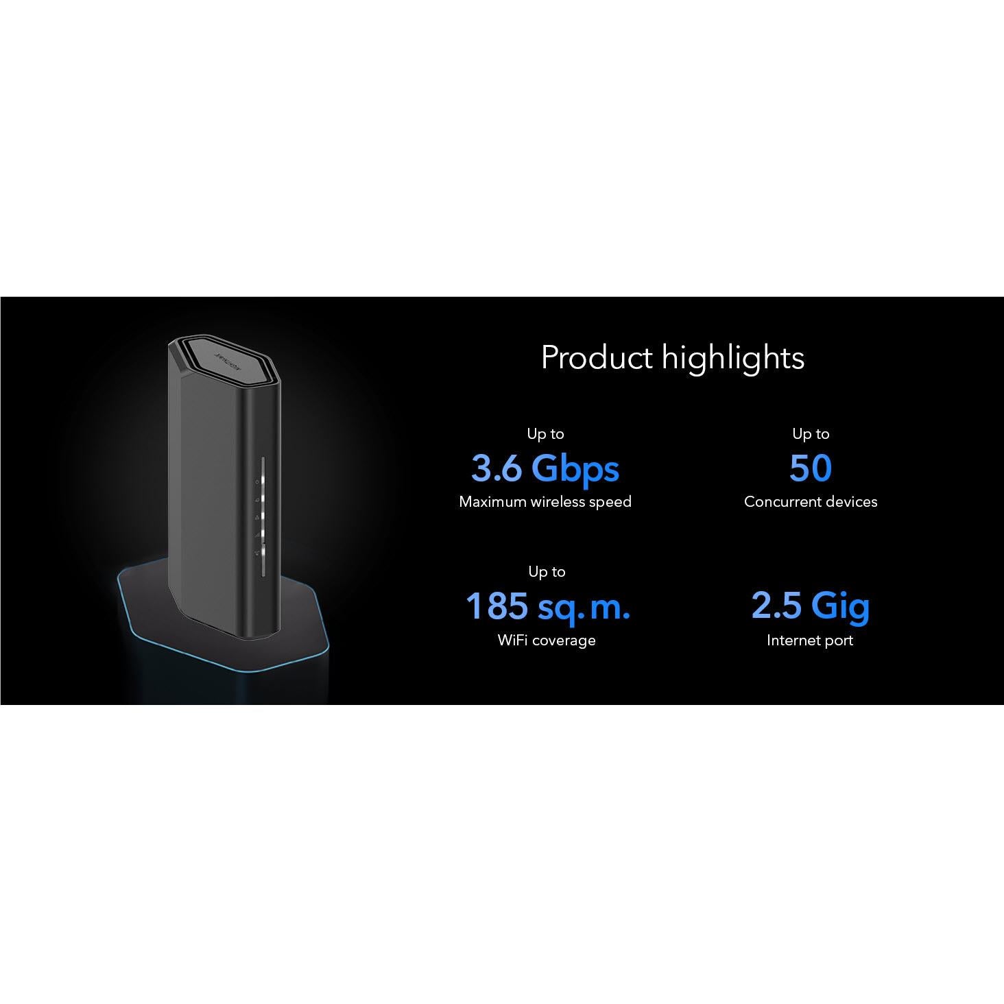 NETGEAR Nighthawk® Wi-Fi 7 BE3600 Dual-Band WiFi 7 Router