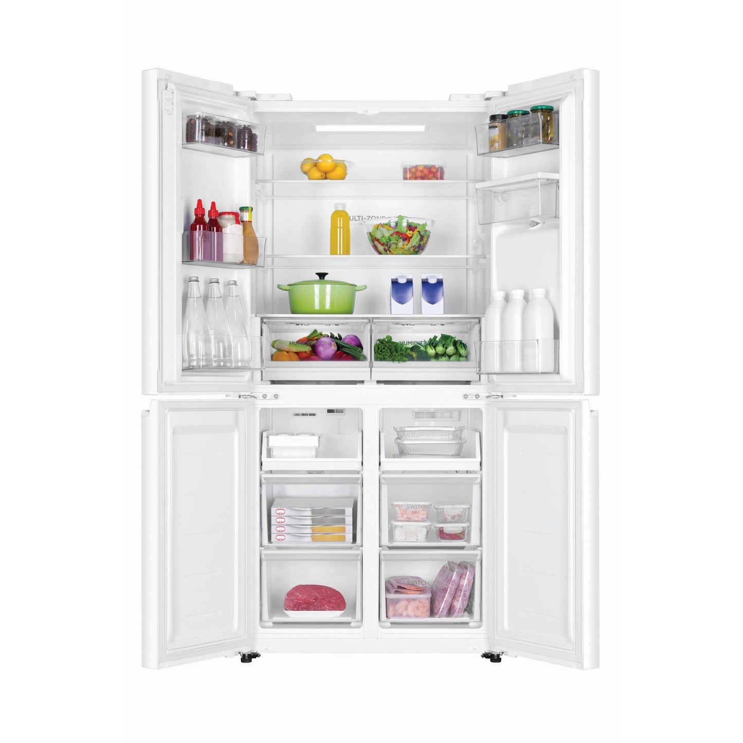 Haier HRF580YHN 508L Quad Door Refrigerator (White)