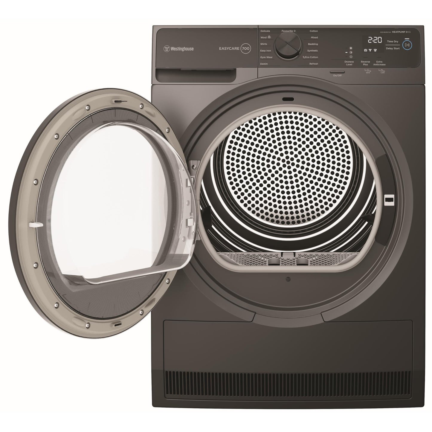 Westinghouse WDH904N7SA 9kg EasyCare 700 series heat pump dryer.