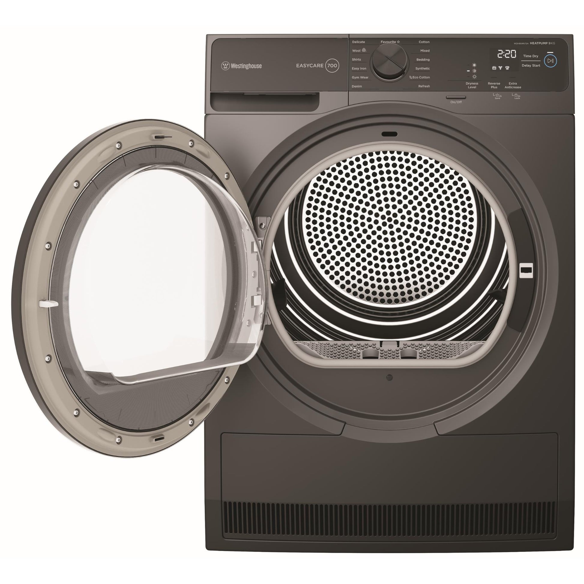 Westinghouse WDH904N7SA 9kg EasyCare 700 series heat pump dryer.