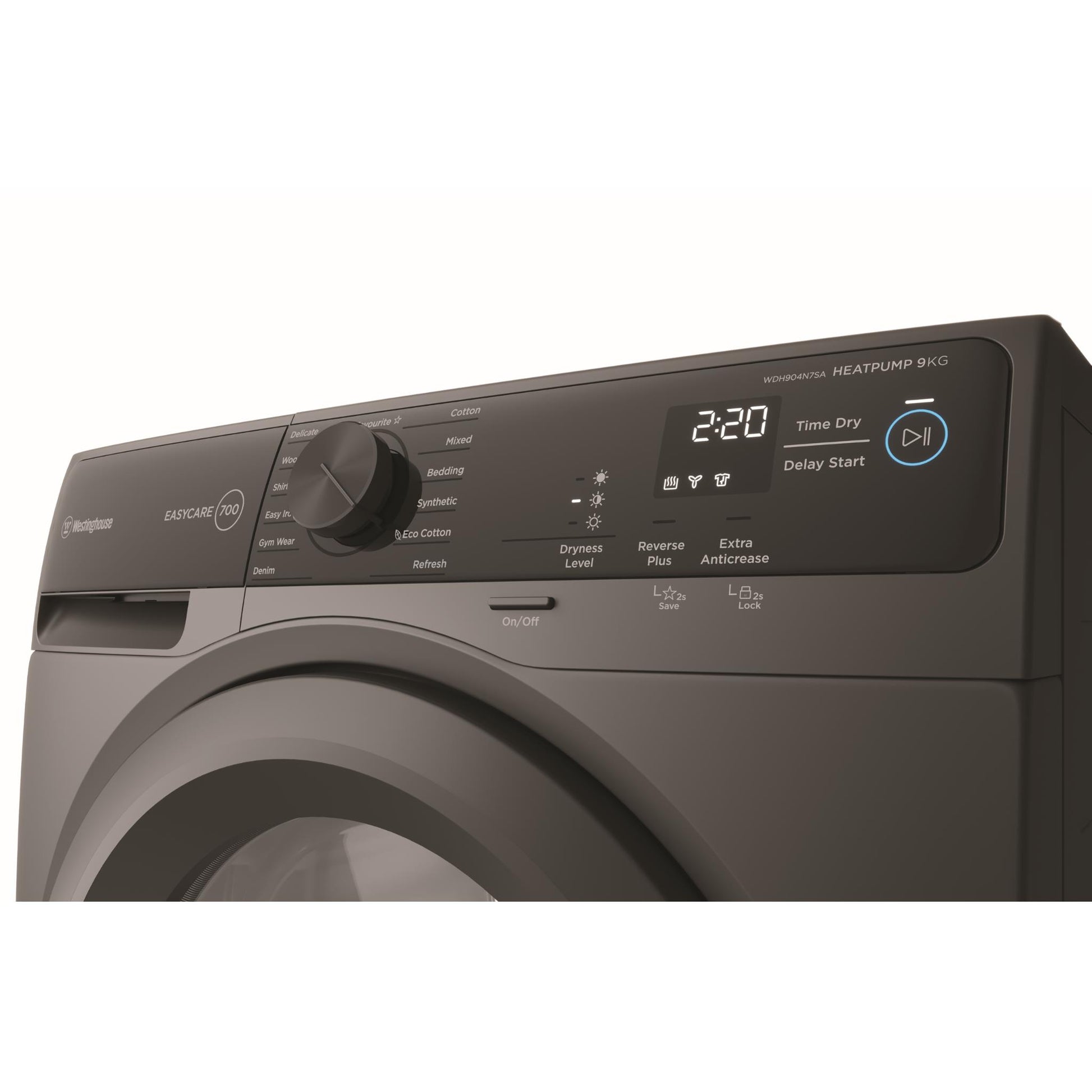 Westinghouse WDH904N7SA 9kg EasyCare 700 series heat pump dryer.