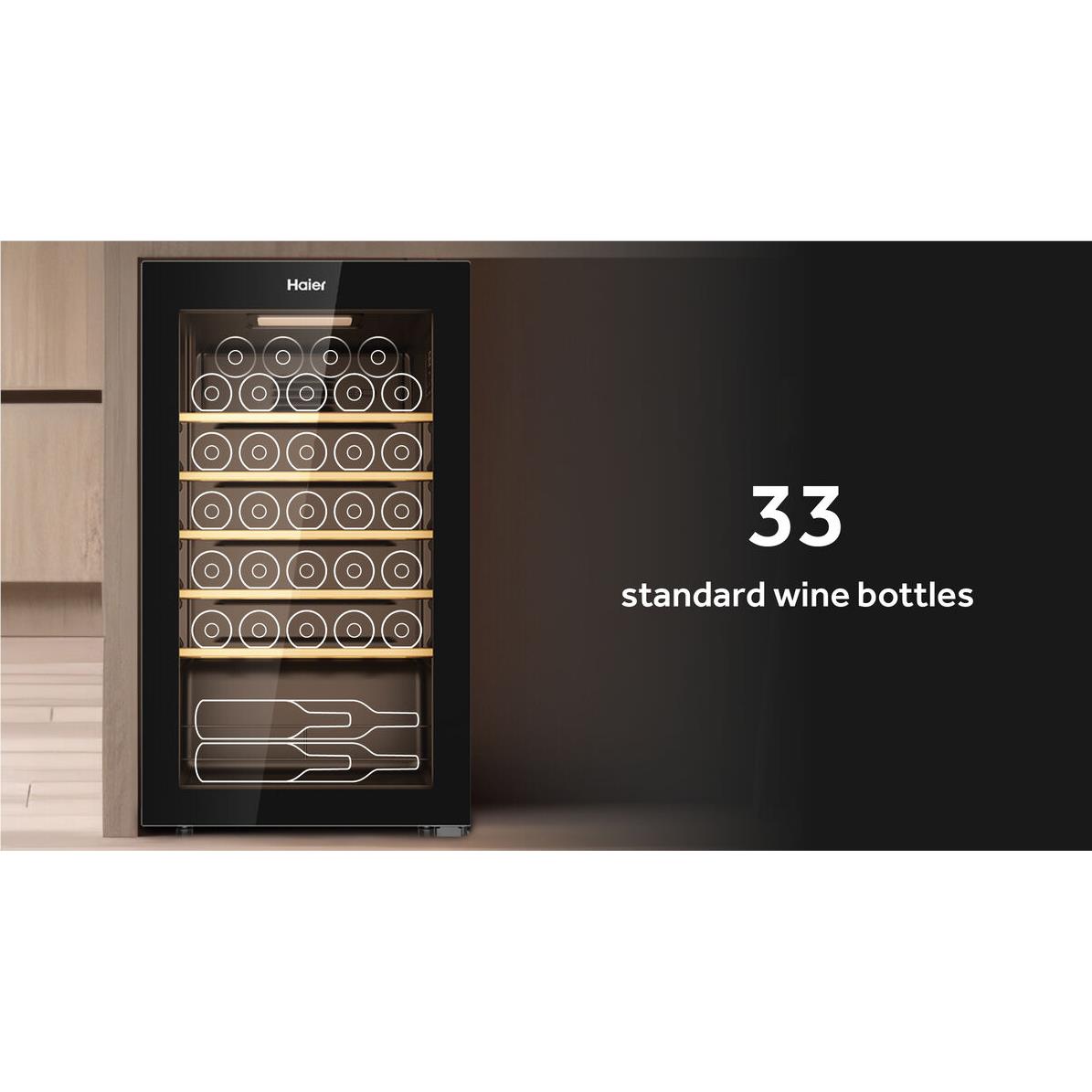 Haier HWC90UC Wine Cabinet (33 Bottles)