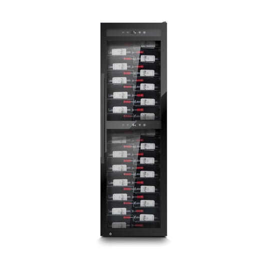 Caso 141 Bottle Presentation Style Lockable Wine Fridge With UV Glass Silver