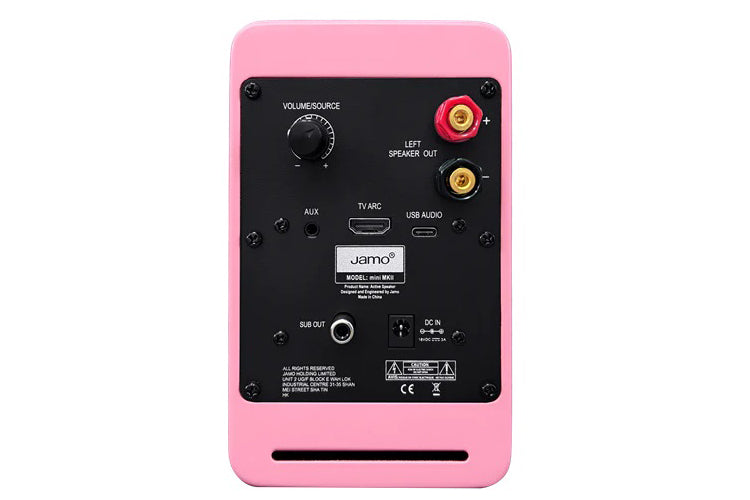 Jamo Mini MKII Active Bookshelf Speaker (Pink)