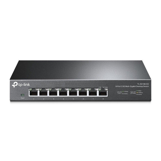 TP-Link TL-SG108-M2 8 Port 2.5G Gigabit Ethernet Hub Gaming 4K Desktop Switch