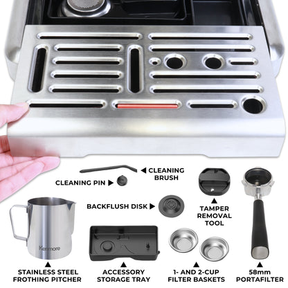 Kenmore Automatic Tamping Espresso Coffee Machine