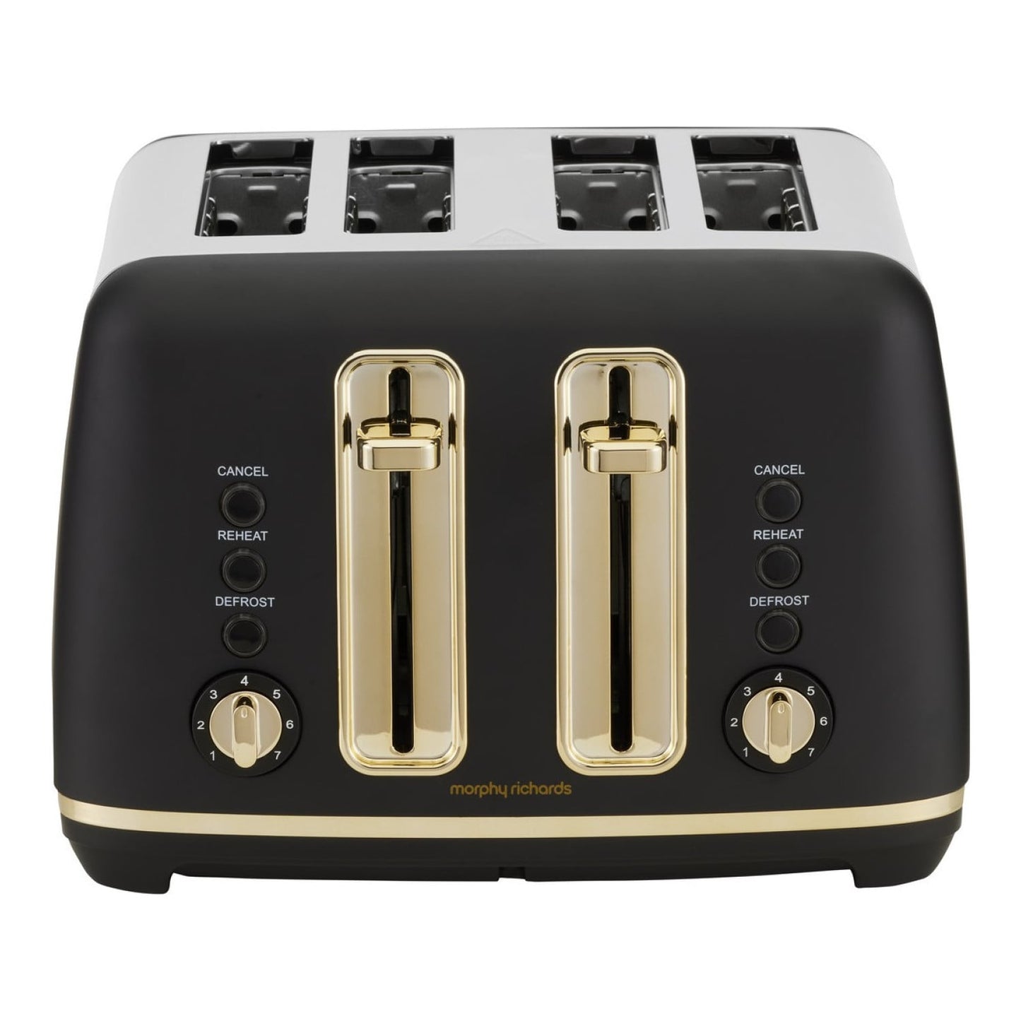 Morphy Richards Ascend Soft Gold Black 4 Slice Toaster with Variable Browning