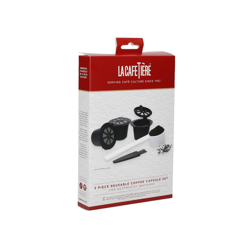 La Cafetiere 3-Pieces 11.5cm Reusable Coffee Pods for Nespresso Machines