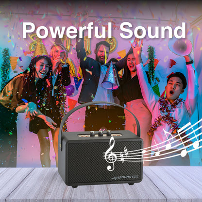 SoundTec Bluetooth Retro Boombox Speaker (Black)