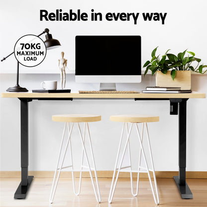 Artiss Standing Desk Motorised White Oak 120CM