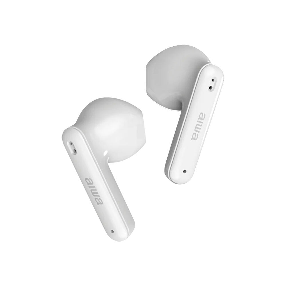 AIWA In-Ear Budstem Bluetooth Earbuds (White)