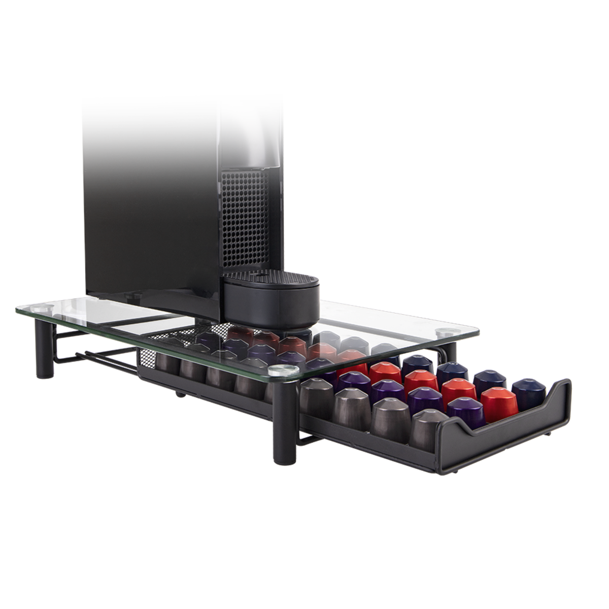 Casabarista Coffee Machine Stand with 36 Capsule Drawer Organiser For Nespresso