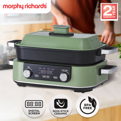 Morphy Richards 3L Non-stick Multifunction Electric Cooker Pan (Green)