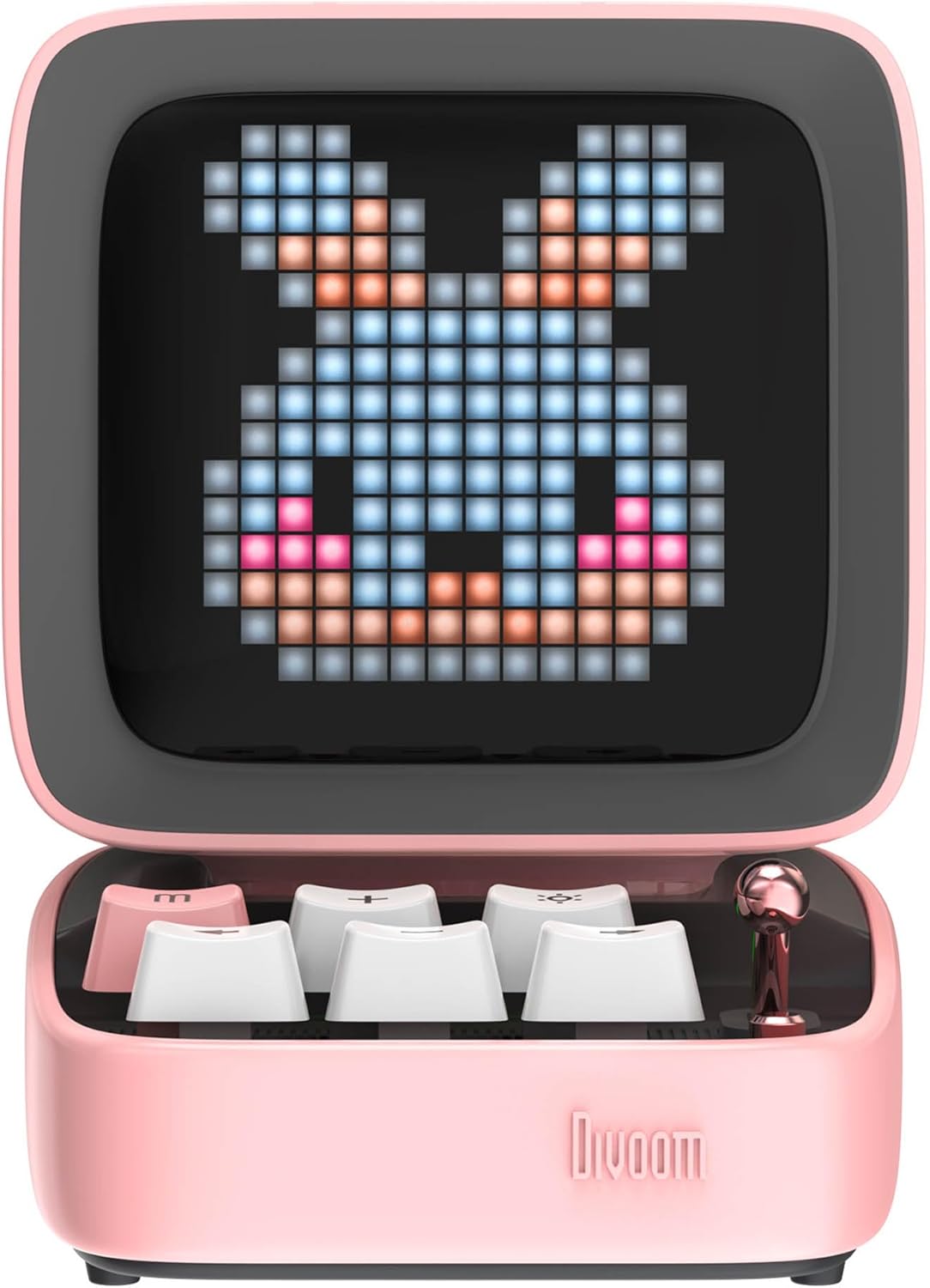 Divoom Ditoo-Mic Mini Karaoke Machine Pixel Art Bluetooth Speaker (Pink)