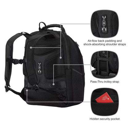 Wenger Legacy Black Series 16" Laptop Backpack Black, Size: 16 inches