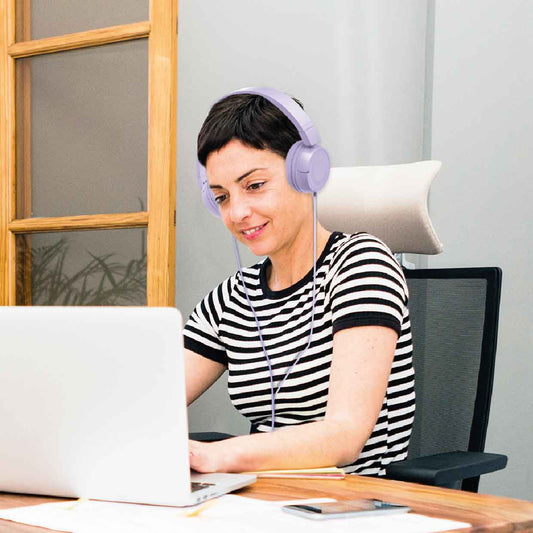 Laser Wired On-Ear Headphones (Lilac)