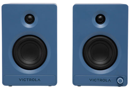Victrola Tempo Bookshelf Speakers - Blue