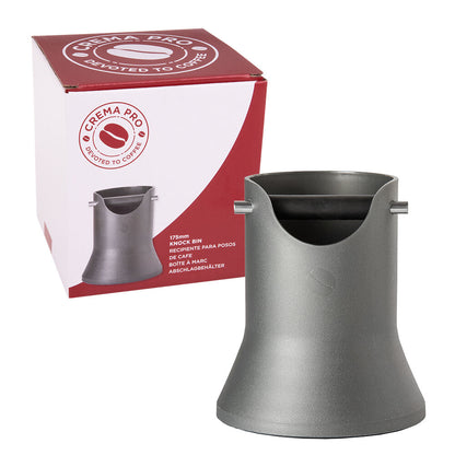 Crema Pro Polypropylene Knock Bin Coffee Grinds Waste Tamper Tube 175mm (Grey)