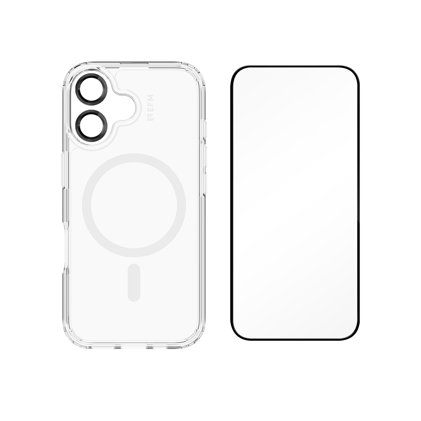 EFM 3-in-1 Case, Screen & Camera Lens Protection Bundle - iPhone 16 - Clear