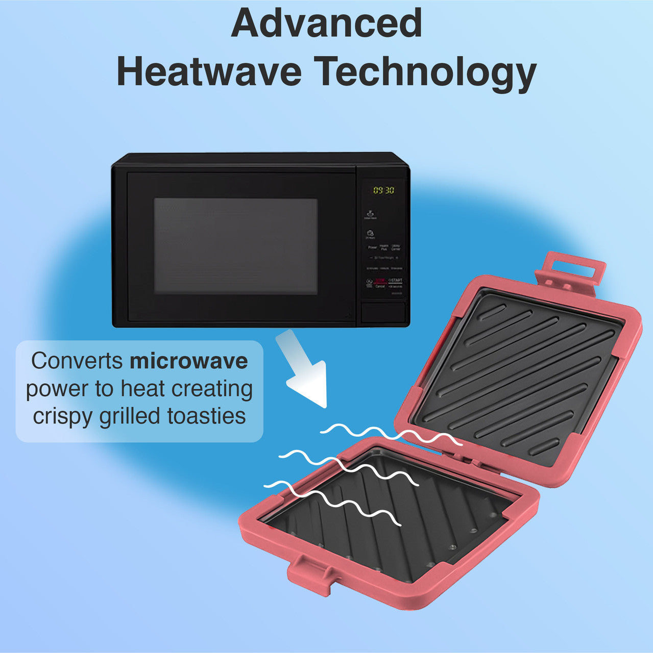 Laser Heatwave Tech Microwave Toastie Maker (Pink)