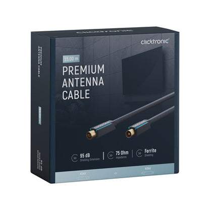 Clicktronic Coaxial Antenna Cable - 15m - Black