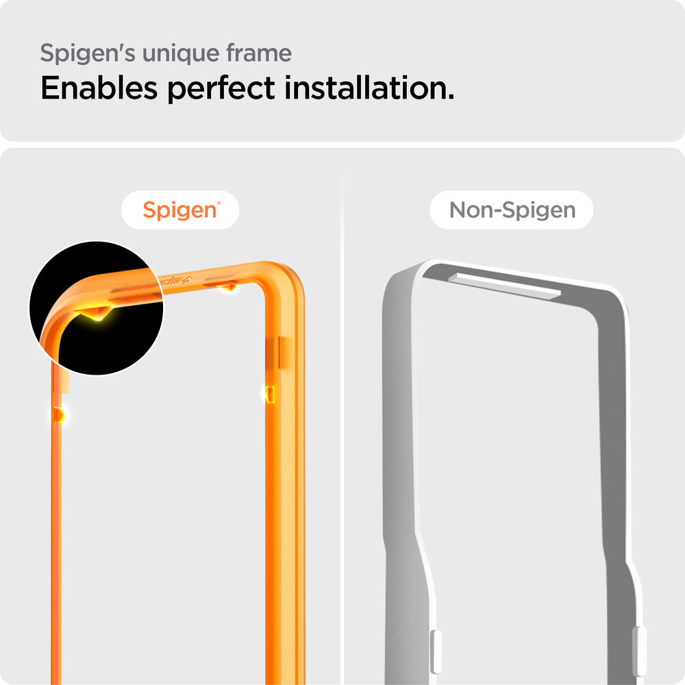 Spigen Apple iPhone 14 Pro Max AlignMaster GLAS.tR Full Cover 2PCS Glass Screen Protector - Black