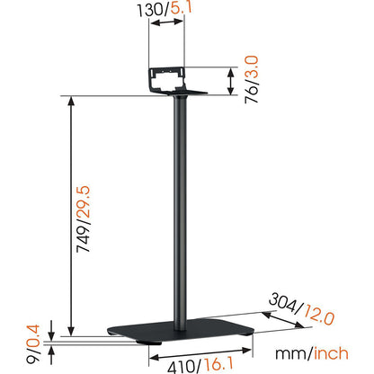 Vogel's Sound 3305W Floor Stand For Sonos 5 Speaker (White)