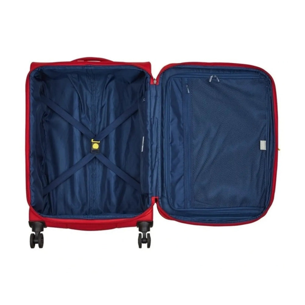 Delsey Brochant 3 Medium 67cm Expandable Travel Luggage Suitcase TSA Lock Red