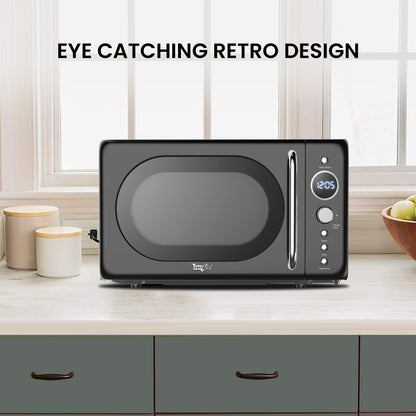 Total Chef Retro Microwave 20L Black