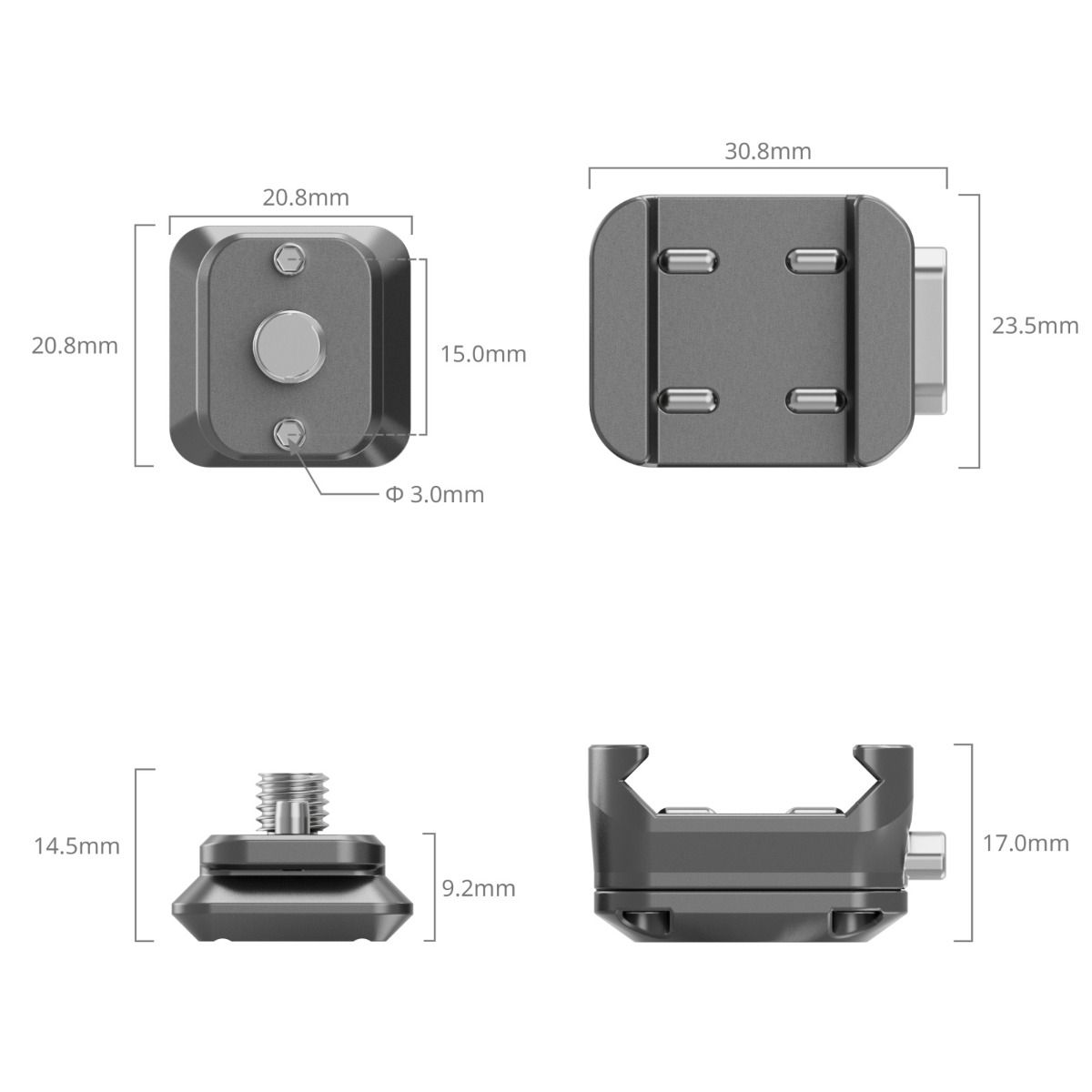 SmallRig HawkLock H21 Universal Quick Release Mount Plate Kit 4491