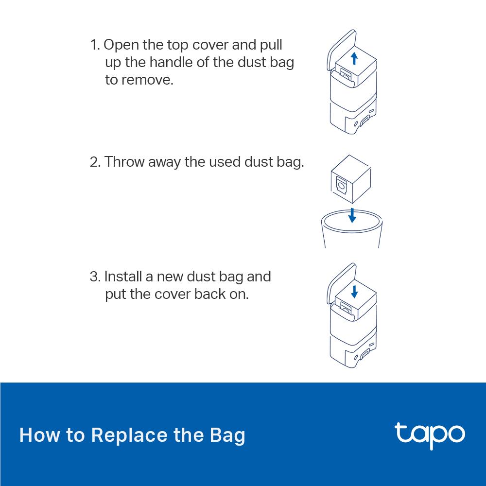 TP-Link Tapo Robot Vacuum Disposable Dust Bag (3 Pack)