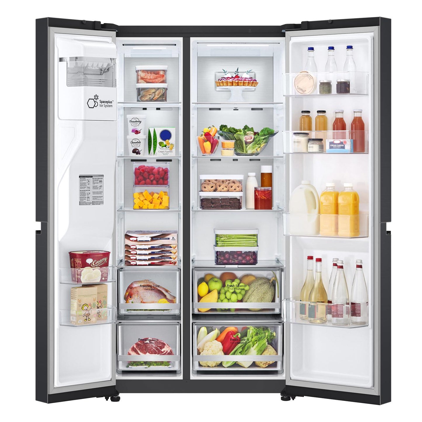 LG GS-L600MBL 635L Side by Side Fridge (Matte Black)