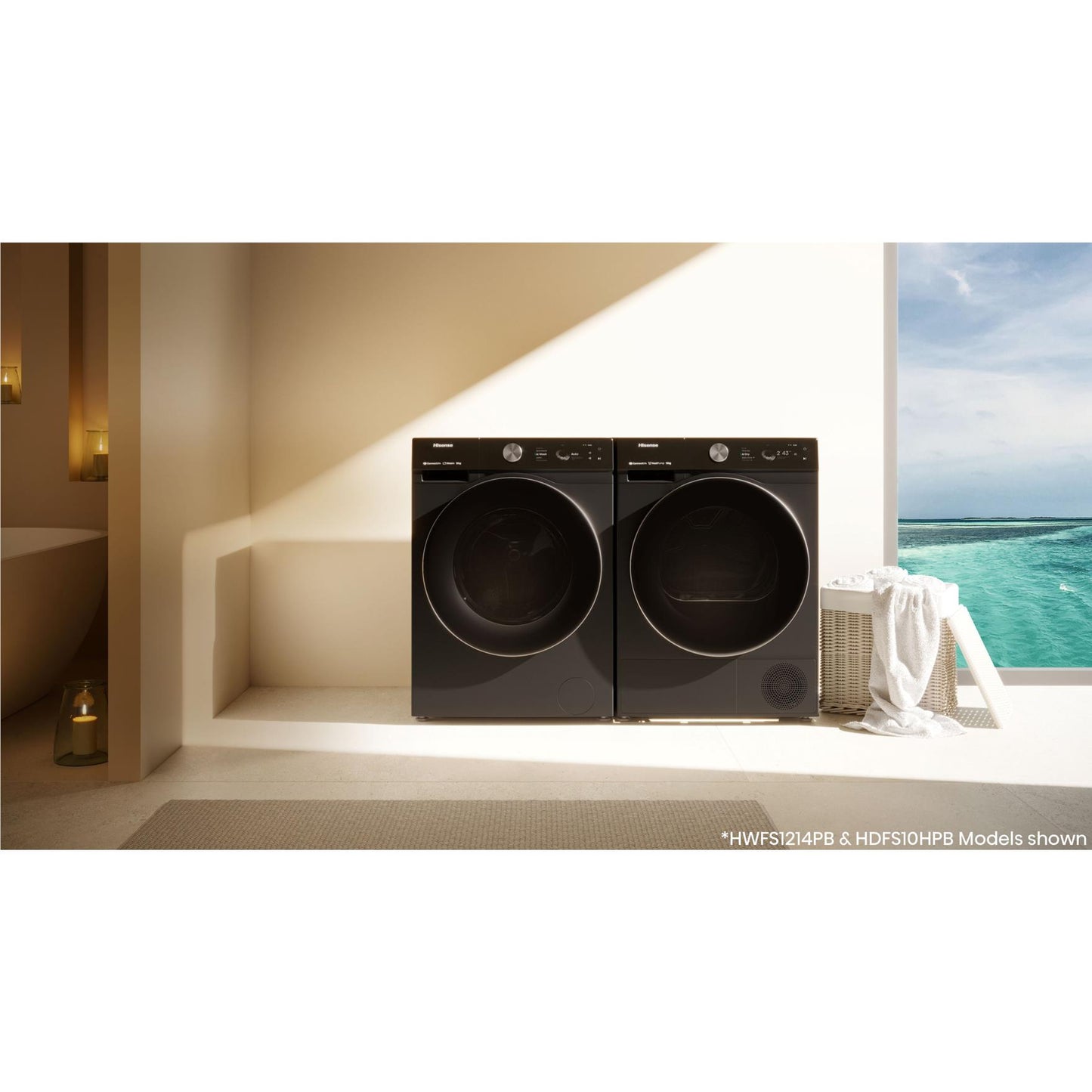 Hisense HWFS1214PB 12kg Series 9 Front Loader Washer (Charcoal Black)