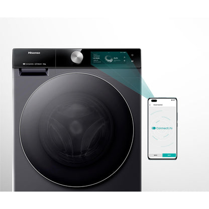 Hisense HWFS1214PB 12kg Series 9 Front Loader Washer (Charcoal Black)