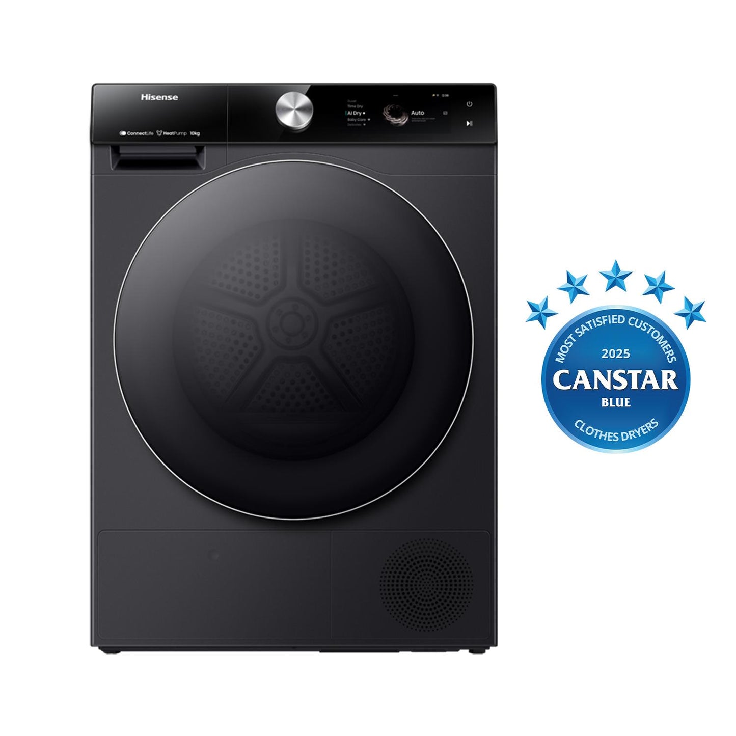 Hisense HDFS10HPB 10kg Series 9 Pump Dryer (Charcoal Black)